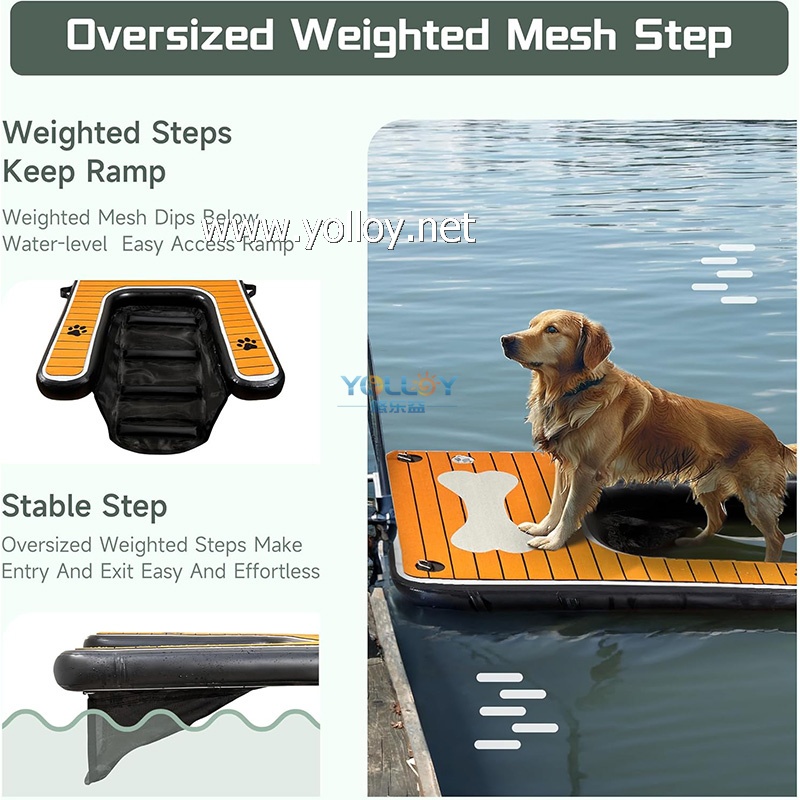 Inflatable Water Ramps Docks for Dogs Pup Plank