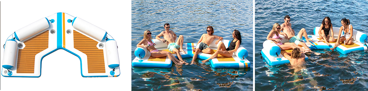 Inflatable C-Dock Floating Platform