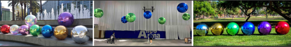 Big Shiny Inflatable Mirror Balls Decoration