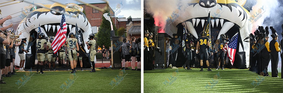 Inflatable Tiger Football Tunnel