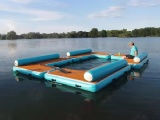 Inflatable Floating Couch Dock Platform