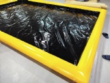 Inflatable Car wash mat for reclaim water